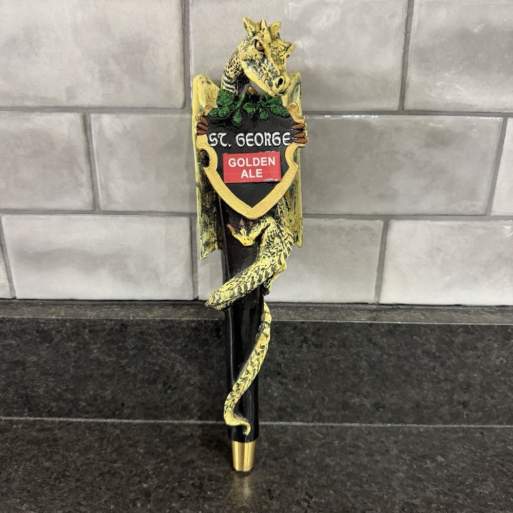St. George Hampton, Virginia Golden Ale Dragon Beer Tap Handle- Read Description